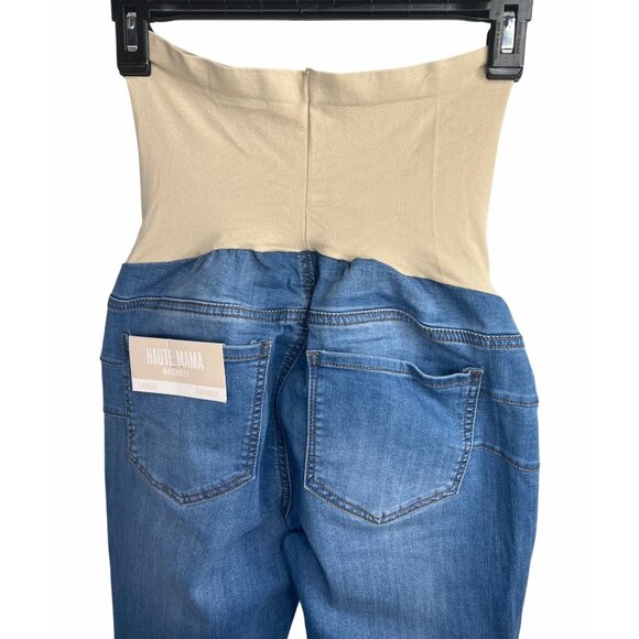 Haute Mama Maternity Curvy Denim Jeans With Stretch Belly Band Size Large - Picture 6 of 14